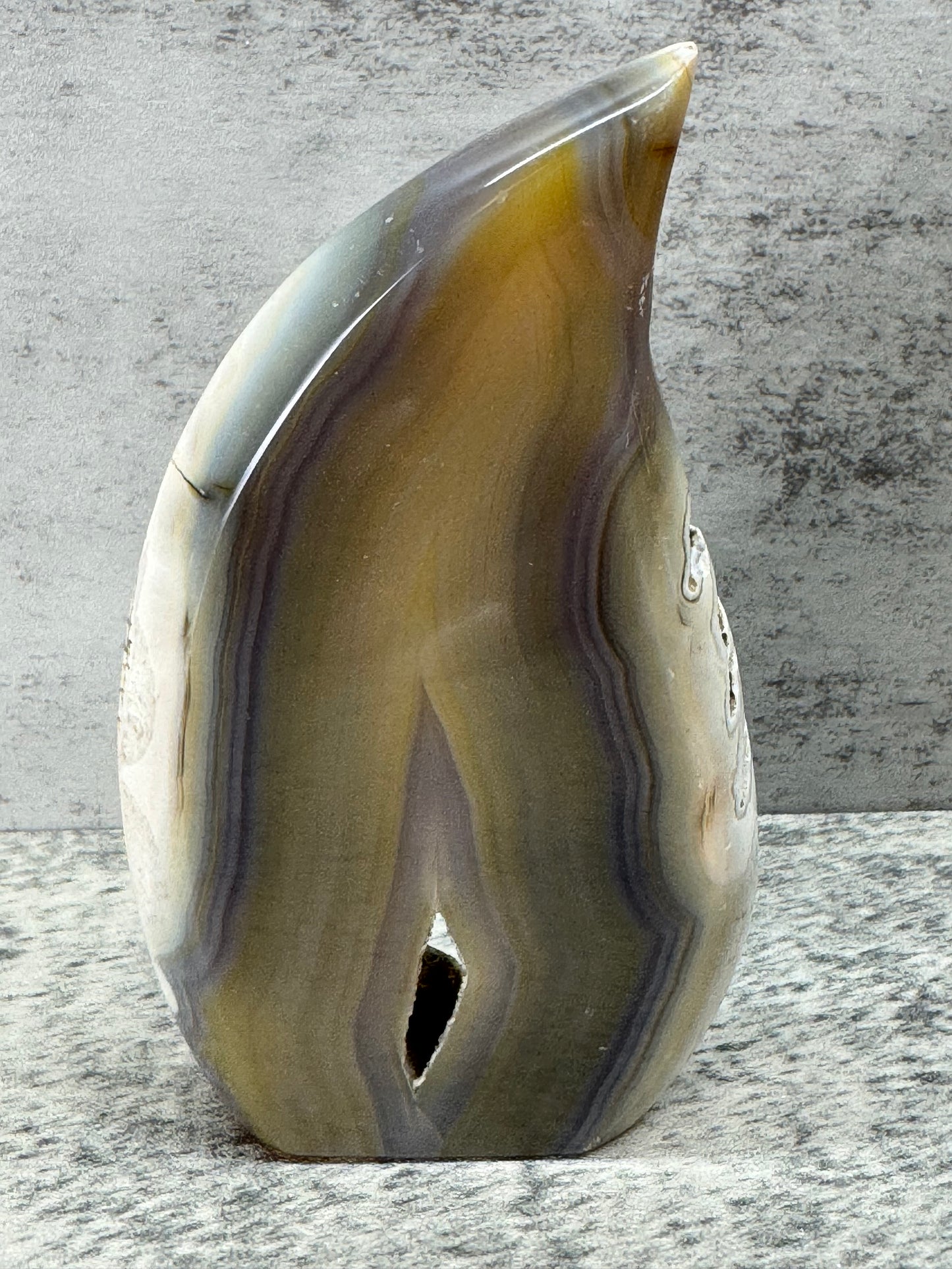 Druzy Agate Flame