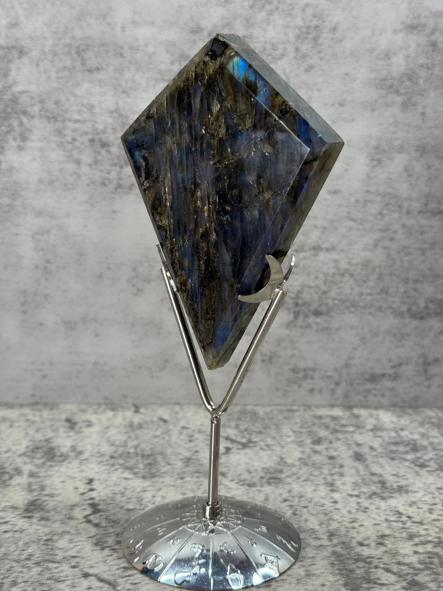 Labradorite Diamond on Stand