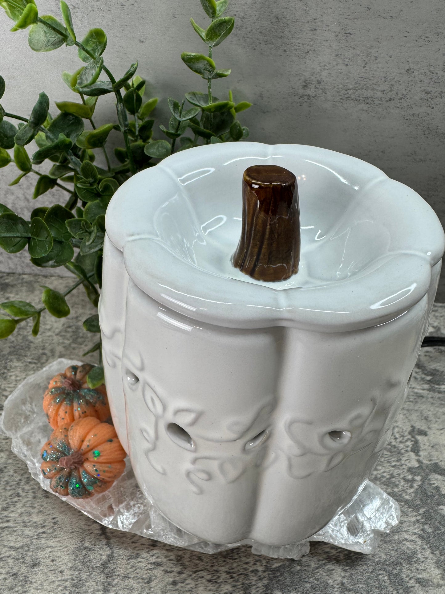 White Pumpkin Electric Warmer