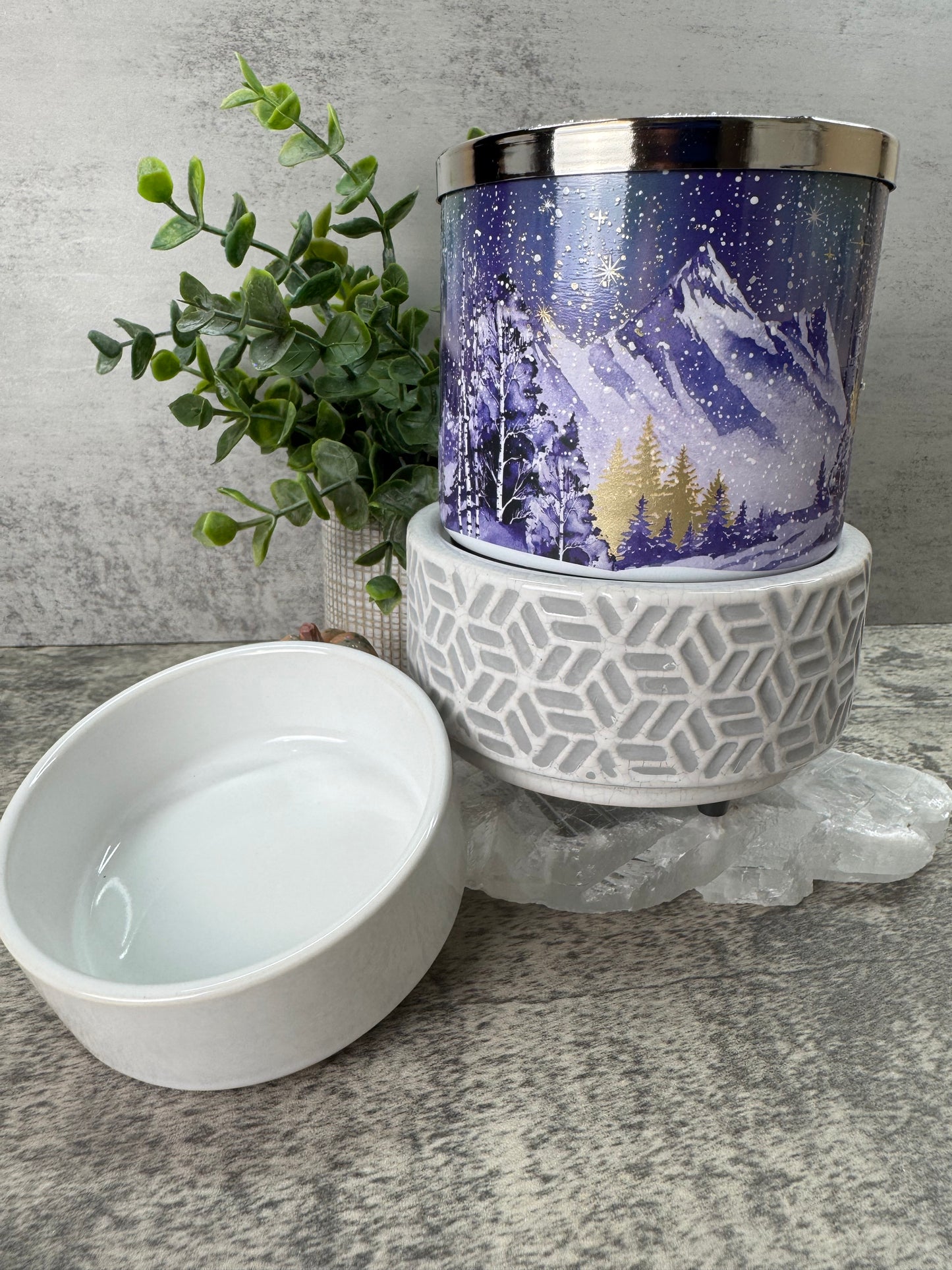 Stone Hexagon 2-In-1 Warmer