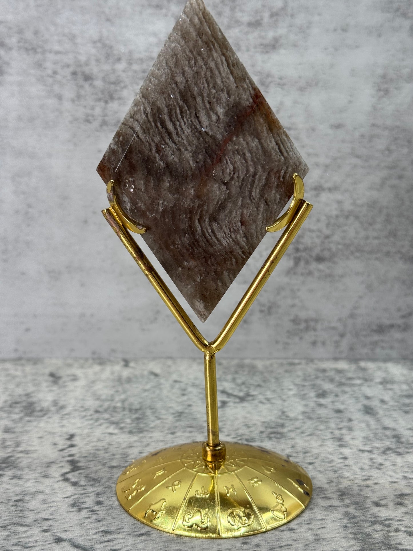 Thousand Layer Quartz Diamond on Stand