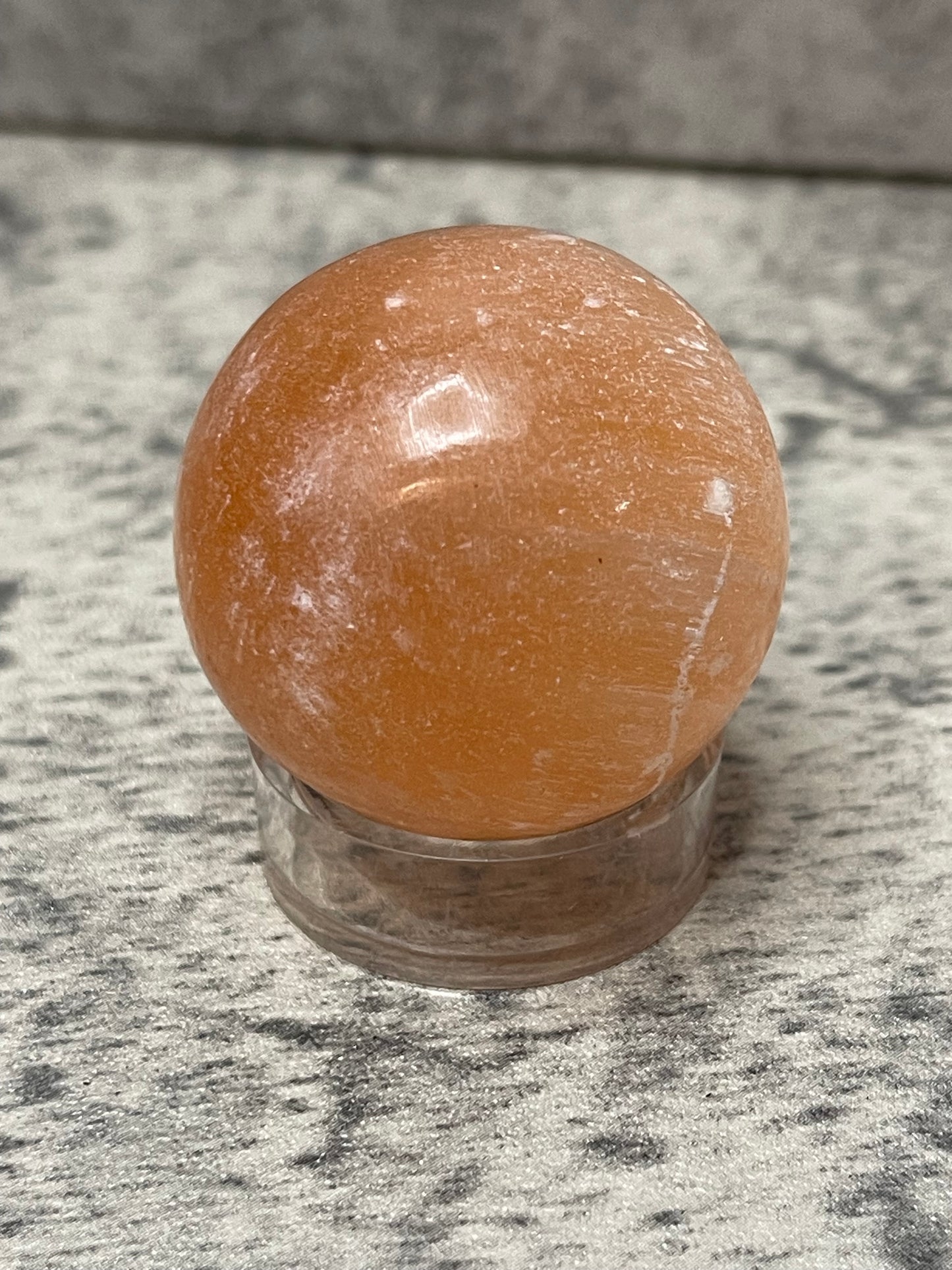 Peach Selenite Sphere