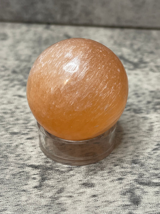 Peach Selenite Sphere