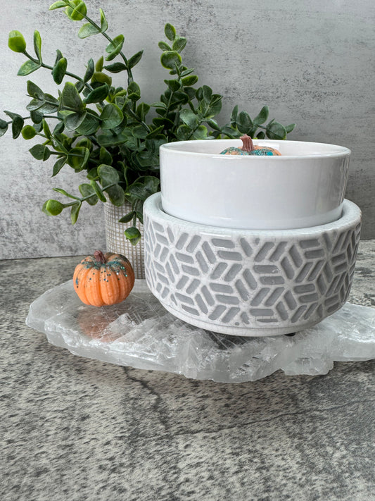 Stone Hexagon 2-In-1 Warmer