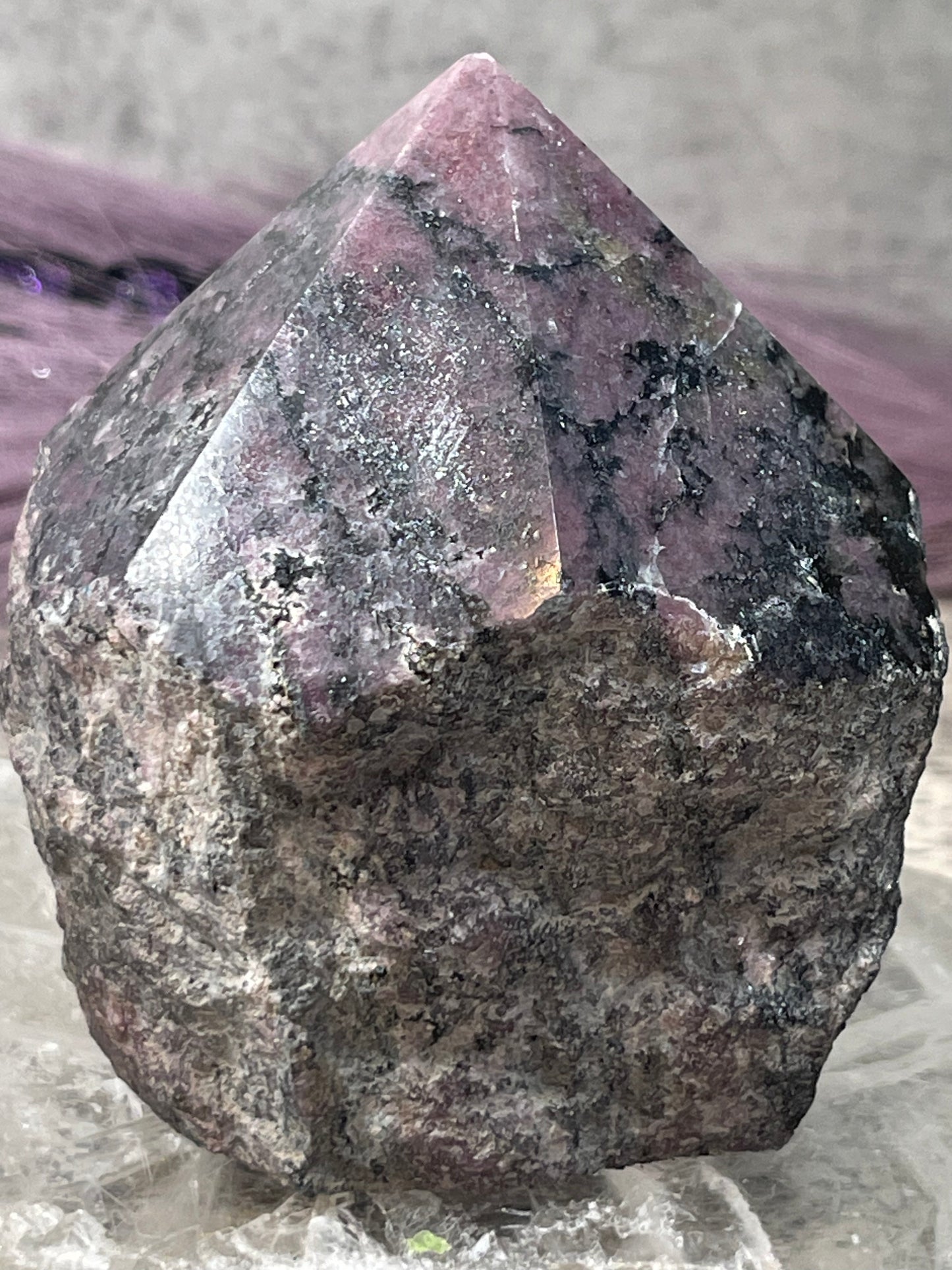 Rhodonite Semi Polished Point
