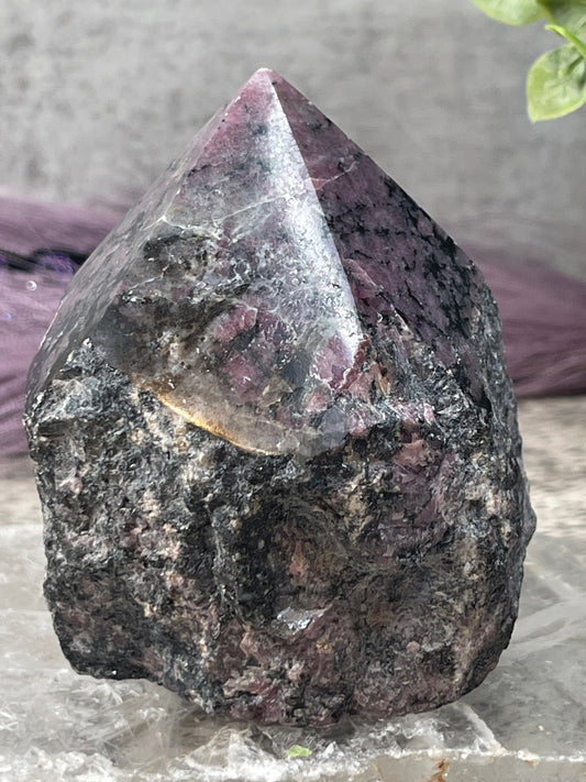 Rhodonite Semi Polished Point