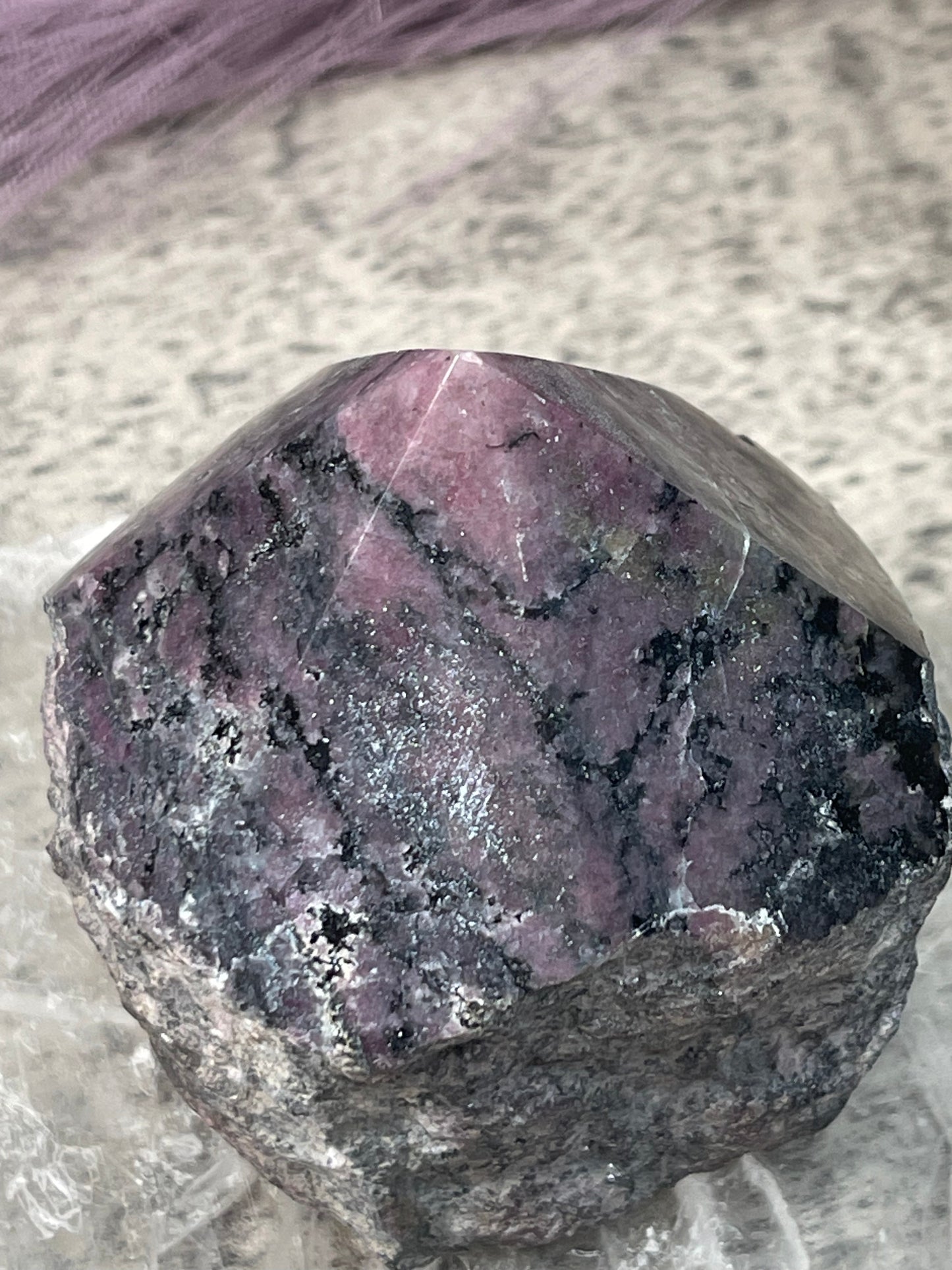 Rhodonite Semi Polished Point